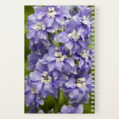 Lila Delphinium Floral Notizblock (Rückseite)