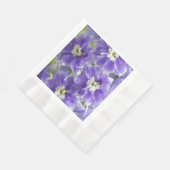 Lila Delphinium Floral Serviette (Ecke)