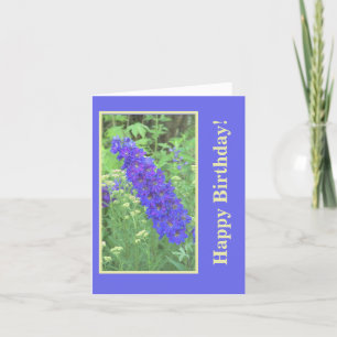 "LILA DELPHINIUM-/HAPPY-GEBURTSTAG " KARTE