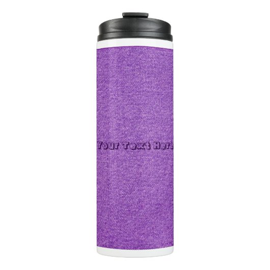 Lila Denim Dreams - Blauer Himmelsausdruck Thermosbecher (Vorderseite)