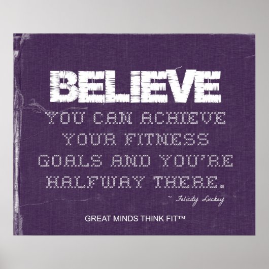 Lila Denim Glaube Fitness Poster (Vorne)