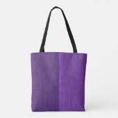 Lila Denim Jeans Fabric Monogram Personalisiert Tasche (Rückseite)