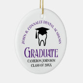 Lila Dental School Custom Abschluss Weihnachten Keramik Ornament (Rechts)