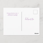 Lila Der benutzerdefinierte Text 6 Fotos wird univ Postkarte (Rückseite)