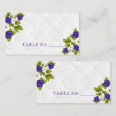 Lila der hübschen Rose Blume Platzkarten (Vorne/Hinten)