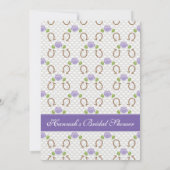 Lila Derby-Hut-Brautparty Einladung (Rückseite)