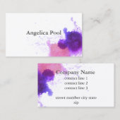 lila Design der Aquarellbilder Visitenkarte (Vorne/Hinten)