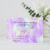 Lila Design der RSVP-Karte RSVP Karte (Stehend Vorderseite)