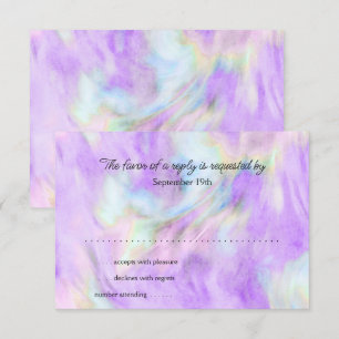 Lila Design der RSVP-Karte RSVP Karte