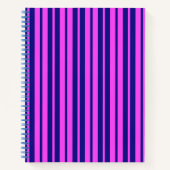 Lila Design der Streifen Notizblock (Vorderseite)