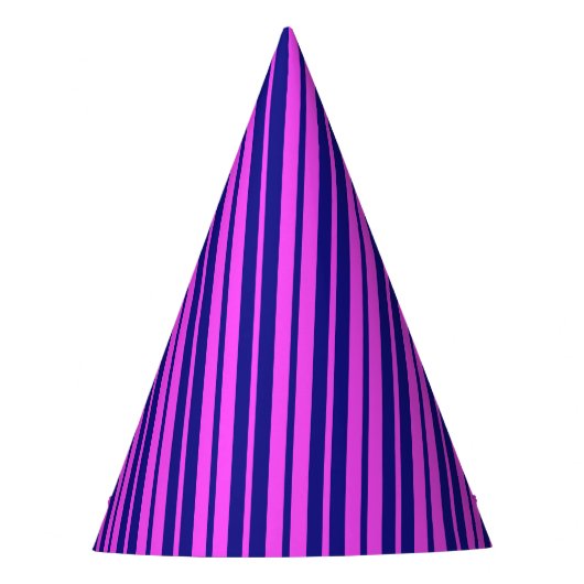 Lila Design der Streifen Partyhütchen (Vorderseite)