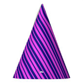 Lila Design der Streifen Partyhütchen (Links)