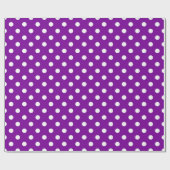 Lila Design der weißen Polka-Dots Geschenkpapier (Flach)