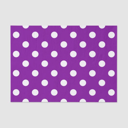 Lila Design der weißen Polka-Dots Seidenpapier (Vorderseite)