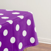 Lila Design der weißen Polka-Dots Tischdecke (Beispiel)