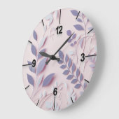 Lila Design für die Blumenwall-Uhr Große Wanduhr (Winkel)