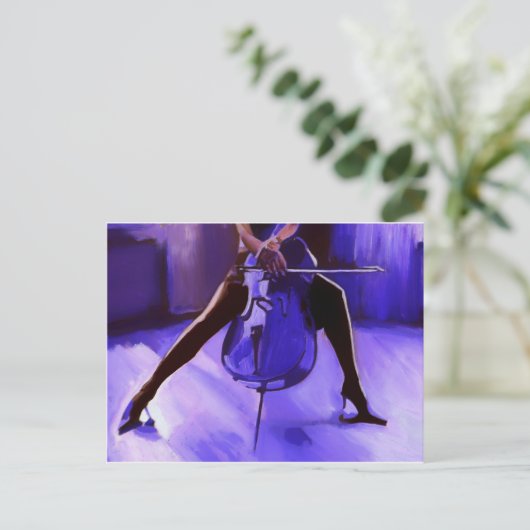 Lila Design Postkarte (Stehend Vorderseite)