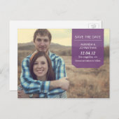 Lila Design Save the Date Postkarten (Vorne/Hinten)