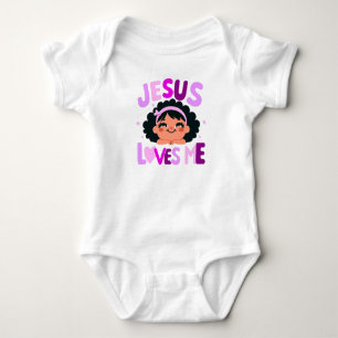 Lila Design von "Jesus Liebe Me" Baby Strampler