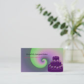 Lila Designer Visitenkarte (Stehend Vorderseite)