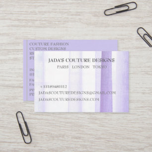 Lila Designermode Couture Visitenkarte
