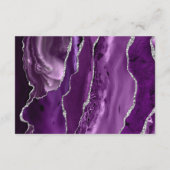 Lila Details zum Hochzeitsgrad von Silver Agate Begleitkarte (Rückseite)