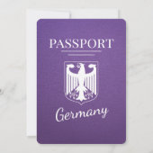 Lila Deutschland-Pass-Hochzeit Einladung (Rückseite)