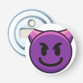 Lila Devil Emoji Flaschenöffner (Vorderseite)