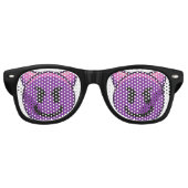 Lila Devil Emoji Partybrille (Vorderseite)