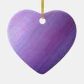 Lila Diagonaldesign Keramik Ornament (Vorne)