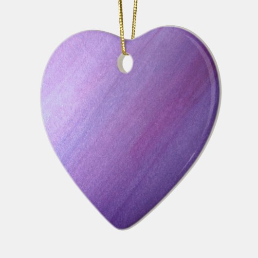 Lila Diagonaldesign Keramik Ornament (Links)