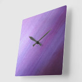 Lila Diagonaldesign Quadratische Wanduhr (Winkel)