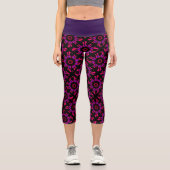lila Diamant Capri Leggings (Vorderseite)