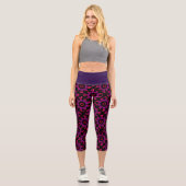 lila Diamant Capri Leggings (Vorderseite)