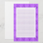 Lila Diamant gezeichnetes Briefpapier (Vorne/Hinten)