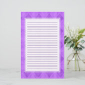 Lila Diamant gezeichnetes Briefpapier (Stehend Vorderseite)