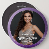 Lila Diamant Individuelle Pageant-Button-Nadel Button (Vorne & Hinten)