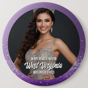 Lila Diamant Individuelle Pageant-Button-Nadel Button