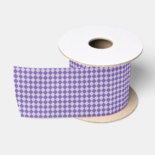 Lila Diamant Karomuster Satinband