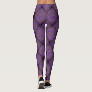 Lila Diamant-modernes Mosaik-Muster Leggings