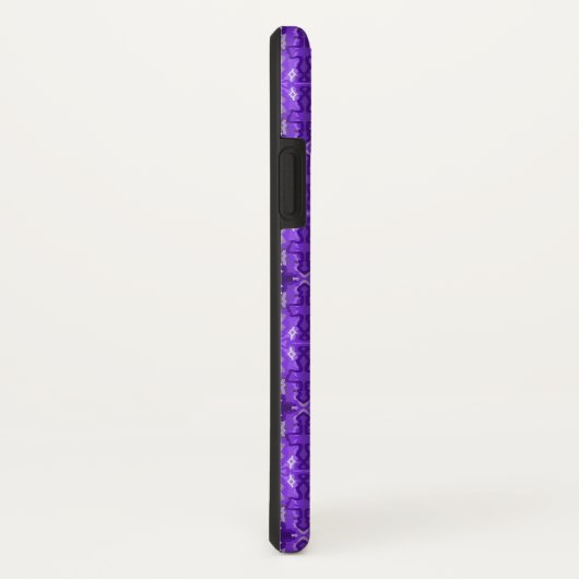 Lila Diamant-y-Abstraktes Muster Case-Mate iPhone Hülle (Hinten/Rechts)