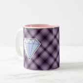 Lila Diamant Zweifarbige Tasse (Vorderseite Links)