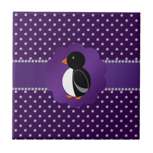 Lila Diamanten des extravaganten Penguin Fliese
