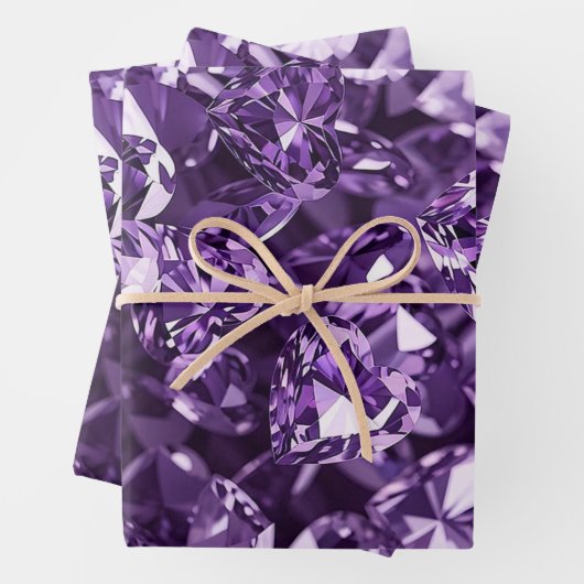 Lila Diamanten Geschenkpapier Set (Beispiel)