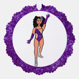 Lila & Diamanten Tänzerkarte B Ornament Karte