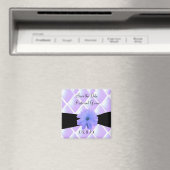 Lila Diamanten und Blume Magnet (In Situ (Geschirrspüler))
