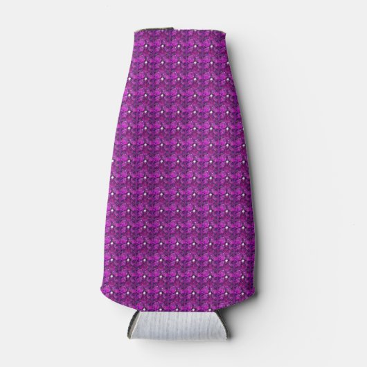 Lila Diamantendesign Flaschenkühler (Vorderseite)