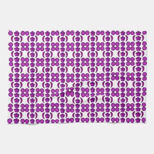 Lila Diamantendesign Geschirrtuch (Horizontal)
