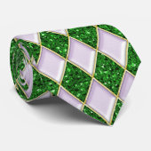Lila Diamantengrüne Krawatte (Gerollt)