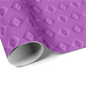 Lila Diamantmuster Geschenkpapier (Rolleneckpunkt)